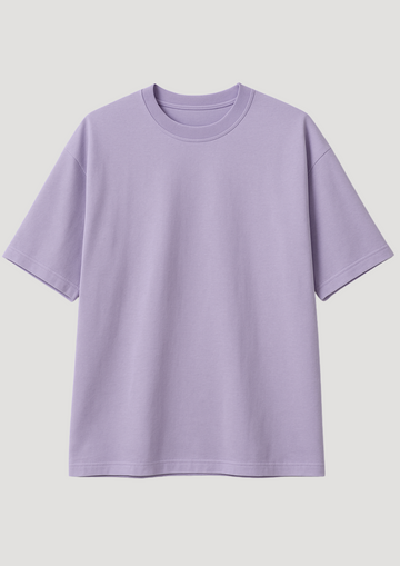 Lavender Drift Terry Cotton Oversized T-Shirt